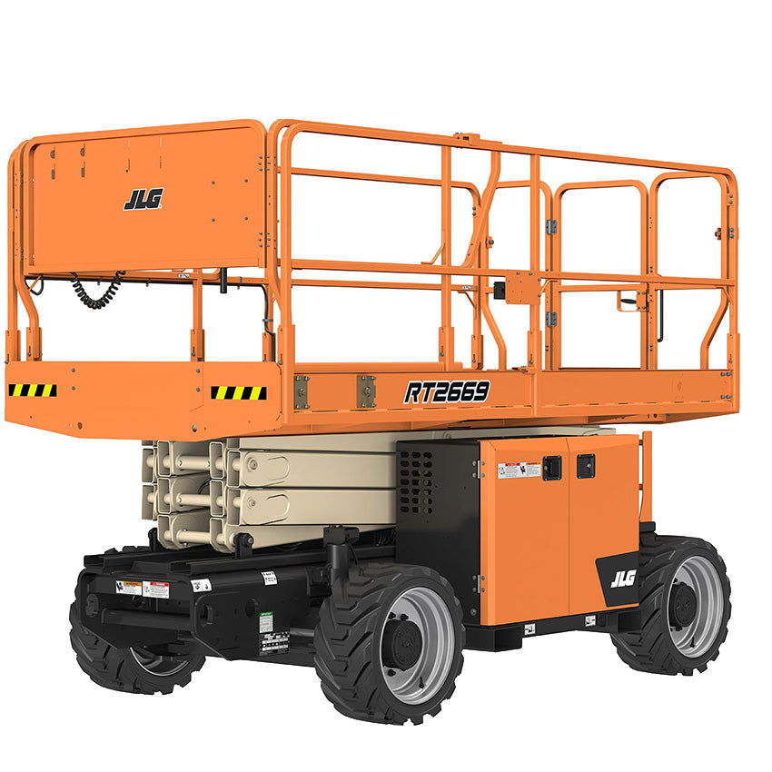 Rough Terrain Scissor Lift 26 ft – Falcon Equipment Rentals
