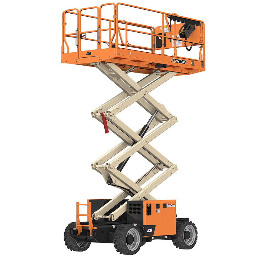 Rough Terrain Scissor Lift 26 ft – Falcon Equipment Rentals